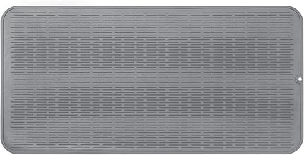 Silicone Dish Drying Mat for Multiple Usage,Easy clean,Eco-friendly,Heat-resistant Silicone Mat for Kitchen Counter or Sink,Refrigerator or Drawer Liner Grey 5XL 36inches x 18inches