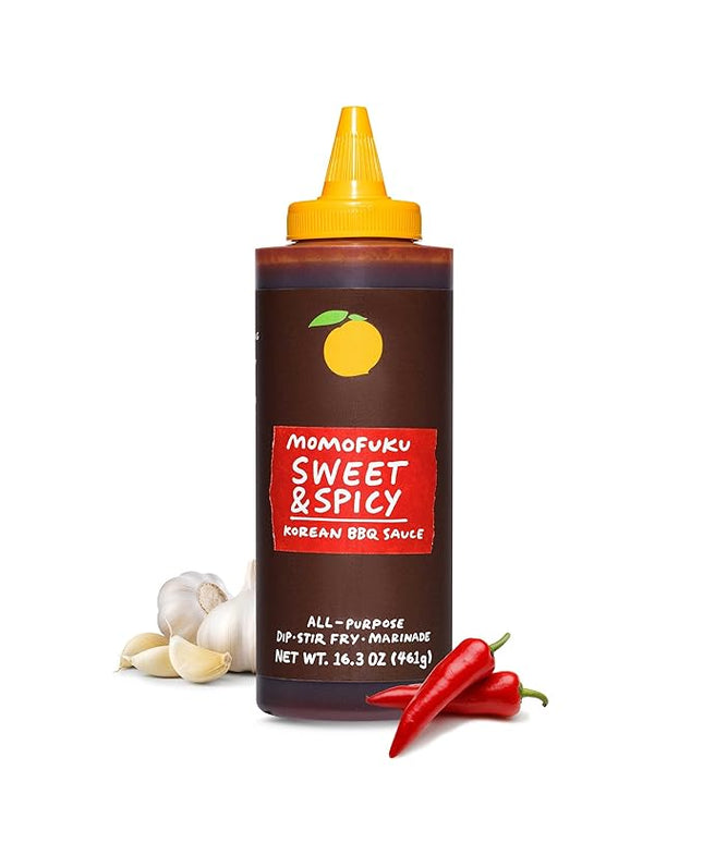 Momofuku Sweet & Spicy Korean BBQ Sauce with Gochujang, Black Pepper, Soy & Garlic for Stir Fry, Barbecue, and Marinade; Umami flavor with Low Spice