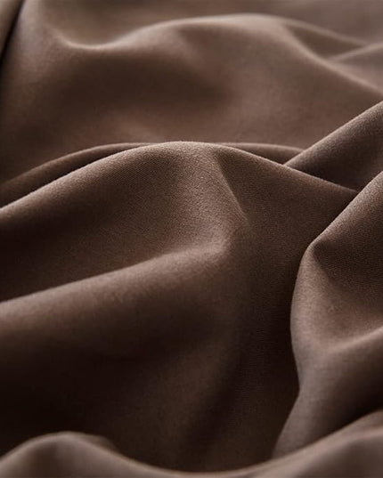Luxlovery Brown Comforter Set Queen Mocha Brown Bedding Comforter Set Chocolate Color Solid Soft Breathable Blanket Quilts Chestnut Bedding Set for Women Men Queen
