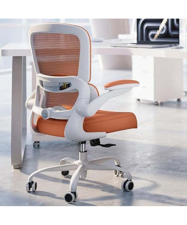 TRALT Office Chair - Ergonomic Desk Chair with Adjustable Lumbar Support, Mesh Computer Chair, Executive Chairs for Home Office Comfortable Lumbar Support (Orange)
