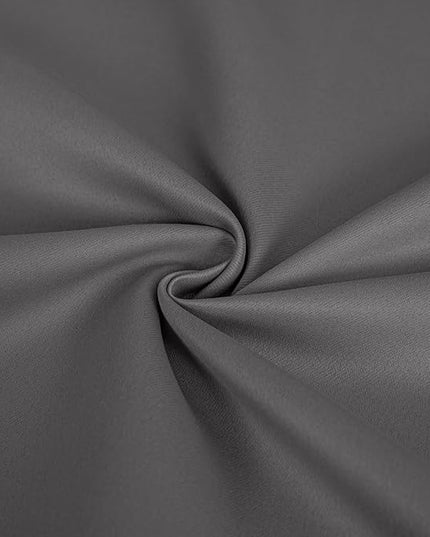 Blackout Curtains 96 Inch Length 2 Panels Set, Black Out Curtains for Bedroom 96 Inch Long, Grommet Energy Saving Room Darkening Drapes for Living Room Window Light Grey(W52 x L96)