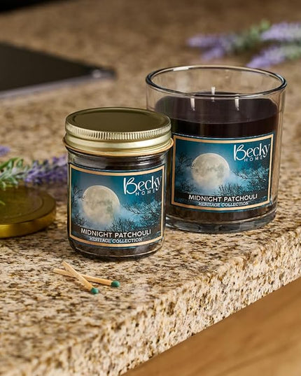8oz Patchouli Scented Candles for Home, 45 Hrs Soy Wax Candle for Stress Relief, House Aromatherapy Candle Fall Gifts for Men and Women