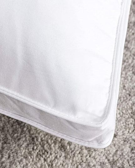 puredown® Goose Feather Down Pillows, Soft Gusseted Bed Pillows for Sleeping with 100% Cotton Shell, Set of 2, King Size