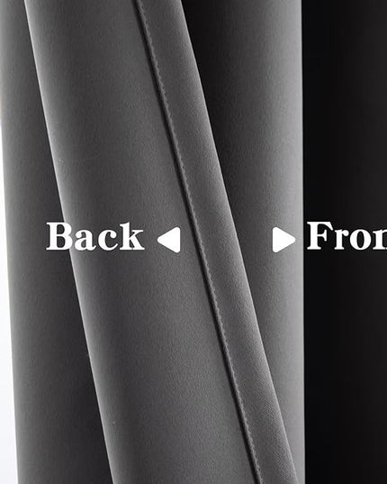 Light Grey Blackout Curtains 72 Inch Length 2 Panels Set, Black Out Curtains for Bedroom 72 Inch Long, Grommet Energy Saving Room Darkening Drapes for Living Room Window(W35 x L72)