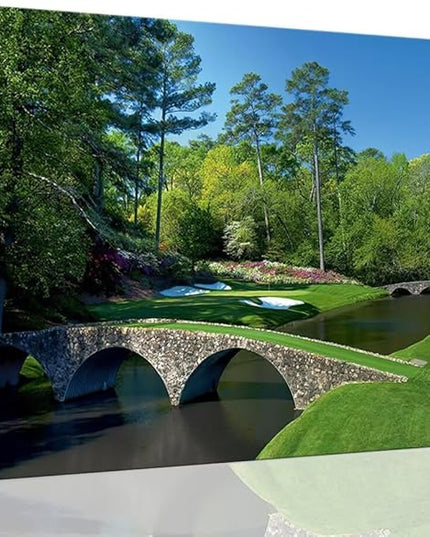 chenchenArt Augusta National Golf Course Wall Art - Augusta Golf Course 12th Hole Wall Art for Living Room Bedroom Bathroom Home Decorations Golf Art Canvas Prints Framed Ready to Hang(24''H x 36''W)