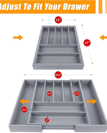 Kitchen Silverware Drawer Organizer and Storage Cabinet Utensil Rack Bathroom Counter Vanity Extra Large Big Cooking Drawer Organizers Countertop Pantry Storage Cabinet Best Kitchen Must Haves 2025