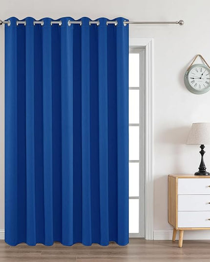 Joydeco Royal Blue Custom Solid Single Blackout Curtain for Bedroom and Living Room, Grommet Thermal Insulated Room Darkening Curtain 1 Panel (Custom Size,Royal Blue)