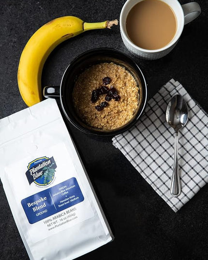 PREMIUM PLANTATION BLUE TRADITION CLASS EXPERIENCE Bespoke Blend of Blue Mountain & Kona Coffee Ground (1lb)