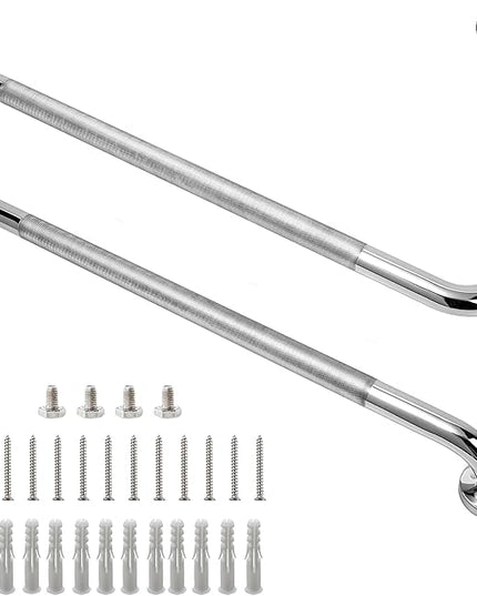 Shower Grab Bar, 2 Pack 32 Inch Bathroom Grab Bar, 1.25" Diameter 304 Stainless Steel Anti-Slip Grab Bars for Bathtubs and Showers, Handicap Shower Grab Bar for Seniors Elderly