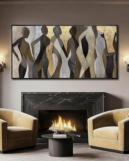 Abstract Canvas Wall Art Textured Print Pictures Contemporary Wall Decor 29"x58" Large Artwork for Living Room Kitchen Art