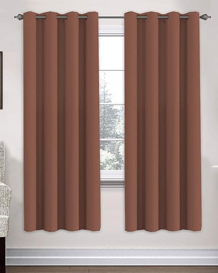 H.VERSAILTEX Room Darkening Curtains for Living Room Light Reducing Thermal Insulated Window Treatment Panels/Drapes Grommet Top 2 Panels (Washed Spice - 52 x 72 Inches)