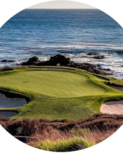 chenchenArt California Coastline Golf Course Wall Art Prints USA Golf Course Canvas Wall Decor for Living Room Bedroom Bathroom Home Decorations Painting Framed Ready to Hang(24''H x 36''W)