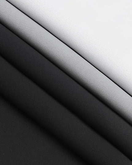 Estelar Textiler Black and Greyish White 90 Inch Blackout Window Curtains for Living Room, Ombre Room Darkening Thermal Insulated Grommet Curtain/Drapes for Bedroom,2 Panels,52Wx90L Inches Long