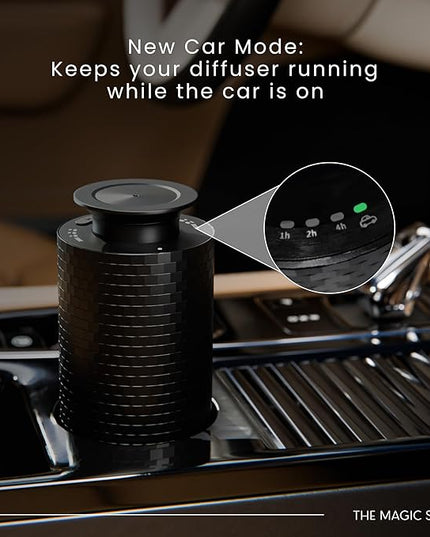 The Magic Scent Mini USB Car Diffuser - Waterless Scent Machine for Home & On-The-Go - Intensity Control & Timer - Waterless Oil Diffuser - Rechargeable Car Air Freshener Diffuser up to 400 sq. ft.