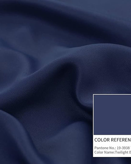 BGment Blackout Curtains for Living Room - Grommet Thermal Insulated Room Darkening Curtains for Bedroom, Set of 2 Panels (52 x 45 Inch, Navy Blue)