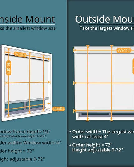 Motorized Blinds No Drill Automatic Blinds for Windows Cordless Roller Shades Electric Blinds with Remote Control Smart Blinds (White, 35.5 x 72)