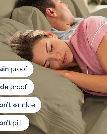 Twin Size 3 Piece Sheet Set - Comfy Breathable & Cooling Bed Sheets Set - Hotel Luxury Bedding for Women, Men, Kids, Teens, Boys & Girls - Deep Pockets, Ultra-Soft and Wrinkle Free - Oeko-Tex - Khaki