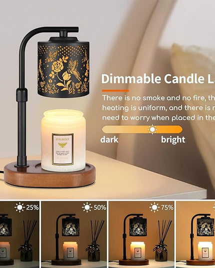 Candle Warmer Lamp,Birthday Gifts for Women Mom,Adjustable Height for Scented Jar Candles,Electric Candle Lamp Warmer for Home Decor(Butterfly Roses)