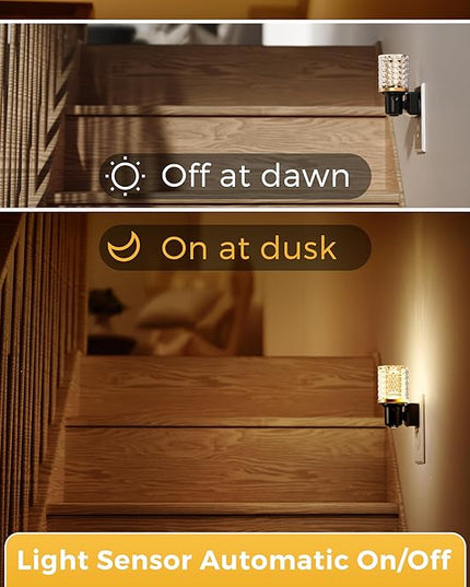 L LOHAS LED Night Light, 2 Pack Dimmable Night Lights Plug into Wall, Automatic Night Lights Plug in with Auto Light Sensor, 0-100LM Adjustable Brightness 3000K Night Light, for Bedroom Hallway Decor