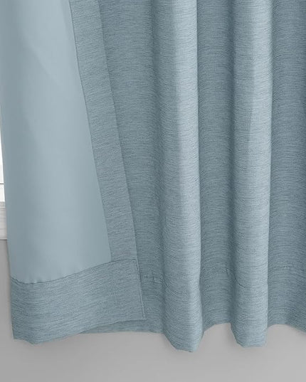HPD Half Price Drapes Bellino Room Darkening Curtains 63 Inches Long Curtains for Bedroom & Living Room (1 Panel), 50W x 63L, Gulf Blue
