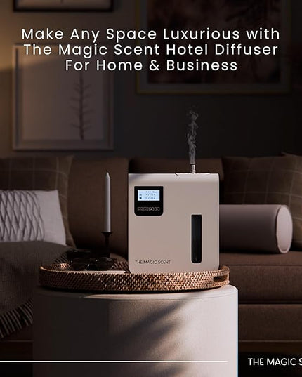 The Magic Scent Diffuser, Scent Air Machine for Home & Hotels, HVAC or Portable Nebulizing Diffuser - Large Room Waterless Aroma Machine - Aroma Oil Included