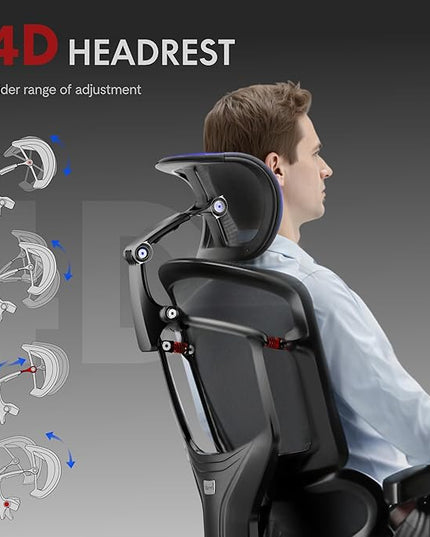 FLEXISPOT ErgoX-PRO Ergonomic Office Chair Black – AeroWeave 5.0 Mesh Seat, 5D Lumbar, 7D Armrests, 4D Headrest, 551LBS Capacity – Office, Gaming, Home