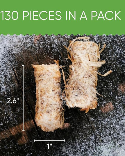Inflame Fire Starters 130 pcs Fire Starters for Campfires, Grill, BBQ, Fireplace, Woodstove - Charcoal Starter - Waterproof, Weather-Resistant - Natural Wood Fireplace Starters