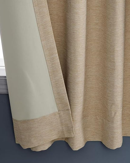 HPD Half Price Drapes Bellino Room Darkening Curtains 63 Inches Long Curtains for Bedroom & Living Room (1 Panel), 50W x 63L, Ginger