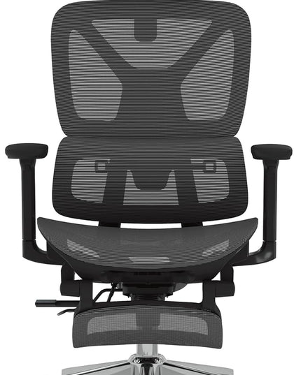 FLEXISPOT ErgoX Premium Ergonomic Office Chair with Footrest- Adjustable 3D Armrests, Dynamic Lumbar Support, Recline & Tilt Function, Mesh Seat, for Home & Office Use,Dark Grey