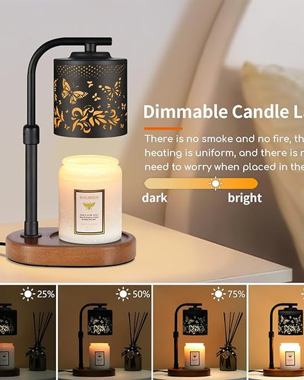 kobodon Candle Warmer Lamp with Timer,Birthday Gifts for Women Mom,Adjustable Height for Scented Jar Candles,Electric Candle Lamp Warmer for Home Decor(Butterfly)