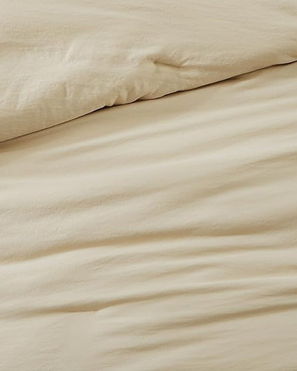 WRENSONGE Oversized Queen Comforter Set - 7 Pieces Beige Bed in a Bag Queen with Sheets, 2 Pillow Shams, and 2 Pillowcases- Warm Bedding Sets Queen for All Season