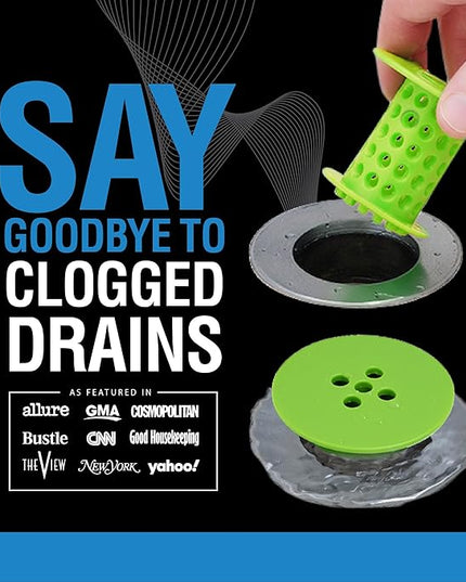 TubShroom Tub Drain Hair Catcher Strainer, Green – Drain Protector and Hair Catcher for Bathroom Drains, Fits 1.5” – 1.75” Bathtub and Shower Tub Drains