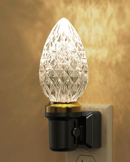 L LOHAS LED Night Light, LED Night Lights Plug into Wall, Dimmable Night Light with Auto Light Sensor, 3000K Warm White 0-100LM, Adjustable Brightness Nightlight, Bathroom Hallway Bedroom