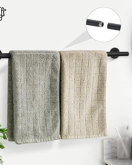 TURS Matte Black Bathroom Hardware Set 5 Piece, SUS304 Stainless Steel Bath Towel Bar Set, 24 Inch Bathroom Accessories Kit Wall Mounted
