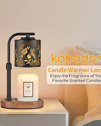 Candle Warmer Lamp,Birthday Gifts for Women Mom,Adjustable Height for Scented Jar Candles,Electric Candle Lamp Warmer for Home Decor(Butterfly Roses)