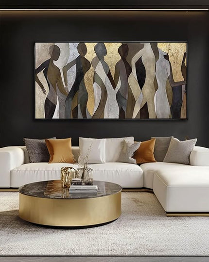 Abstract Canvas Wall Art Textured Print Pictures Contemporary Wall Decor 29"x58" Large Artwork for Living Room Kitchen Art