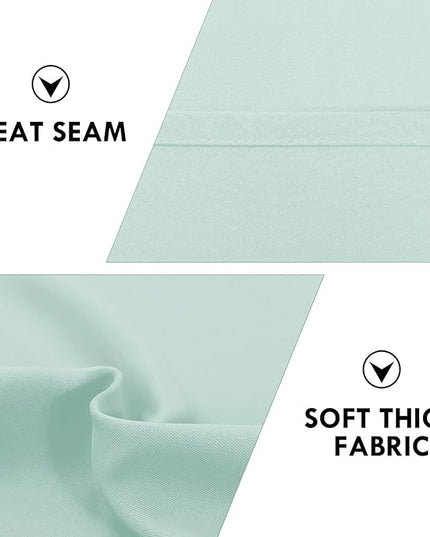 DWCN Blackout Curtains Thermal Insulated, Energy Saving & Noise Reducing Bedroom and Living Room Curtains, Mint Green, W 52x L 63 Inch, Set of 2 Rod Pocket Curtain Panels