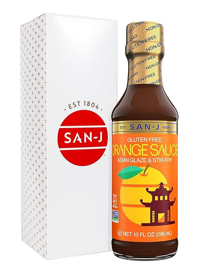 San-J - Gluten Free Orange Sauce - Bright and Sweet Sauce for Cooking - Non-GMO - 10 oz. Bottle