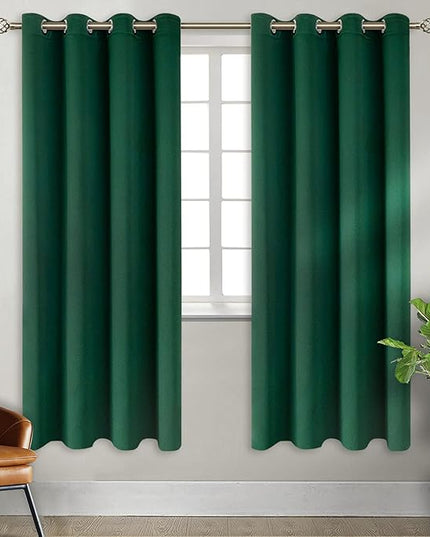 BGment Green Blackout Curtains 72 Inch Length 2 Panels Set, Grommet Thermal Insulated Room Darkening Curtains for Bedroom, Each 46 x 72 Inch