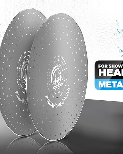 AquaHomeGroup Filtered Shower Head Replacement Spray Plates (Metal, Stainless Steel, 2-Pack)