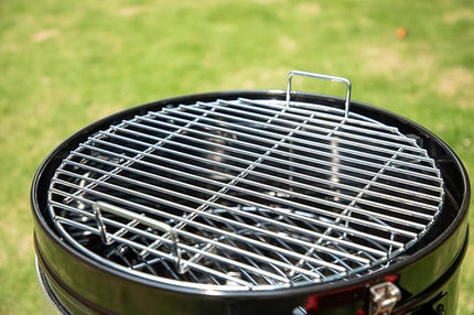 Sophia & William 18-Inch Vertical Charcoal Smokers BBQ Grills with Porcelain-Enameled Smoking Chamber & 2-Layer Smoking Shelves, Outdoor Smokers & Tabletop Grill Combo for Barbecue Camping(Black)