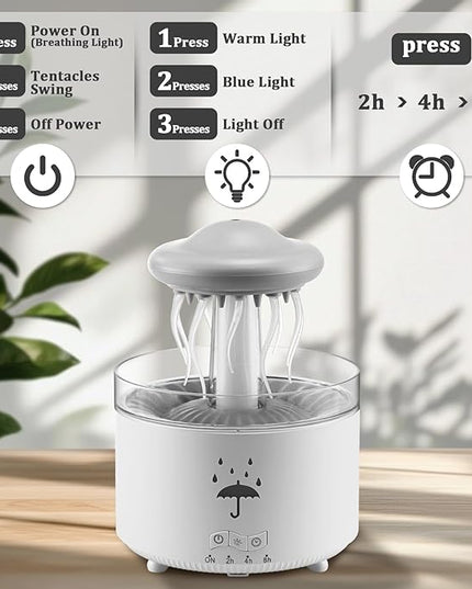 Essential Oil Diffuser for Home, Bedroom Humidifiers, Air Scent Aroma Aromatherapy Ultrasonic Humidifier Machine Timer Small Mini difusor de Aromas para casa Living Room Office Decor Gifts Jellyfish