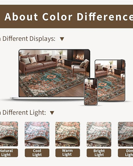 Ciicool 2x12ft Long Hallway Rug, Washable Runner Rug Non Slip Thin Low Pile Soft Indoor Floor Long Carpet Hallways for Bathroom Kitchen Living Room Bedside