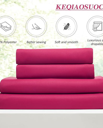 KEQIAOSUOCAI Pinch Pleated Hot Pink Blackout Curtains 72 Inches Long, Sound & Light Reducing Room Darkening Drape for Girl's Bedroom(Hot Pink, 2 Panels, W40 x L72)