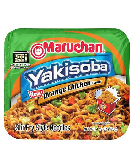 Maruchan Yakisoba Orange Chicken, Japanese Instant Ramen Noodles, 4.23 Oz, 8 Count