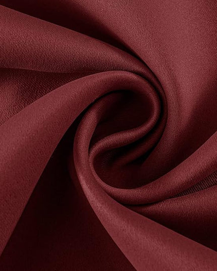 Joydeco Blackout Curtains 63 Inch Length 2 Panels Set, Thermal Insulated Long Curtains 2 Burg, Room Darkening Grommet Drapes for Bedroom Living Room Windows (W42 x L63 Inch, Burgundy Red)