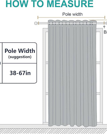 NICETOWN Patio Blind Blackout Curtain Panels - Extra Wide Curtains, Sliding Door Insulated Drape, Soundproof Room Divider Curtains (Cappuccino, 100 x 95 Inch/ 100"W x 95"L)