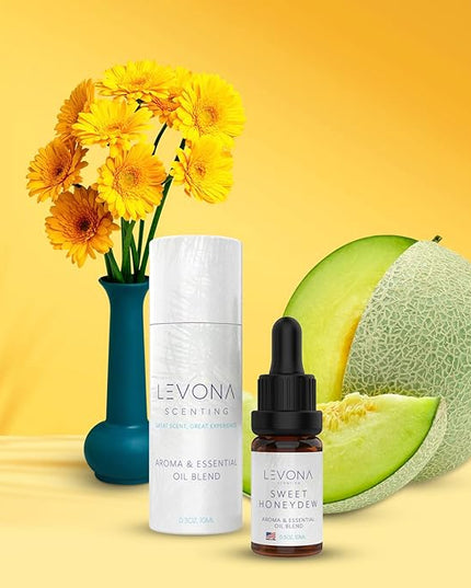 Levona Scent Essential Oils - Scents for Home, Hotel & Office Use - Perfect for Home Diffuser & Humidifiers - Aroma Fragrance Oil, Ideal for Massage, Relaxation, and Spa - Sweet Honeydew, 10ml