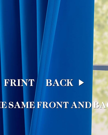 DONREN Klein Pinch Pleated Blackout Curtains with Hooks - 84 inch Length Room Darkening Thermal Insulated Window Curtain Panels for Living Room Bedroom 2 Panel 40" Wx84 L