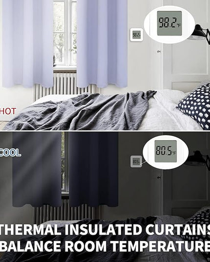 BGment Room Darkening Curtains 95 Inches Long - Grommet Thermal Insulated Drapes Window Treatment Curtains for Bedroom, 2 Panels, 52 x 95 Inch, Lavander